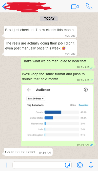 Client testimonial screenshot 3